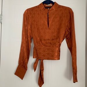 Orange shiny keyhole top - Scotch & Soda